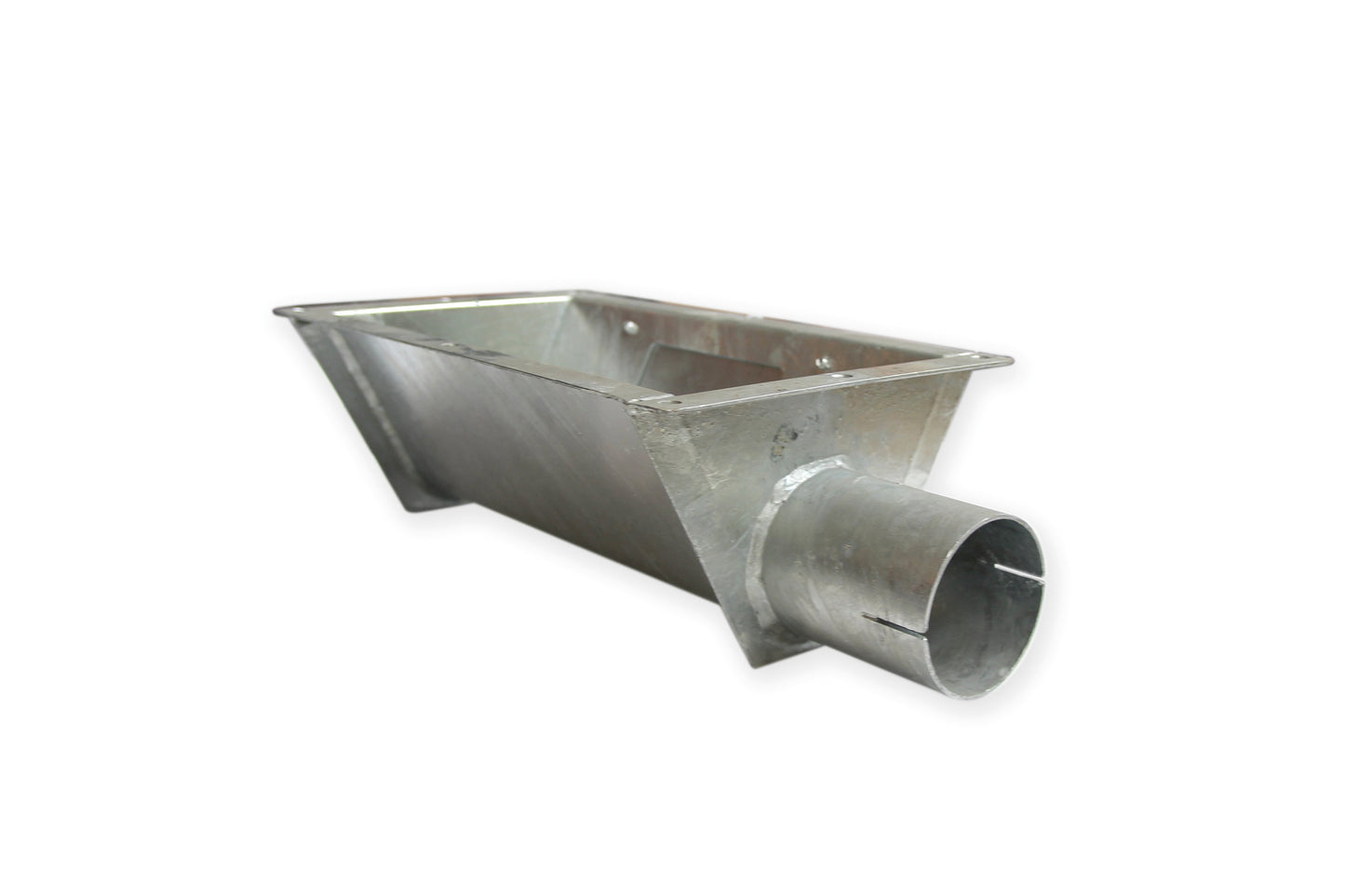 Boot box for silo hopper 90 mm, galvanised, 89mm, continuous