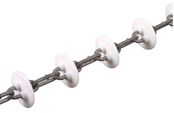 Conveyor chain EasyPower, disc Ø 60 mm, galvanised 80mm. Quantity in metres