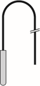 Temperature sensor with 6 m. cable